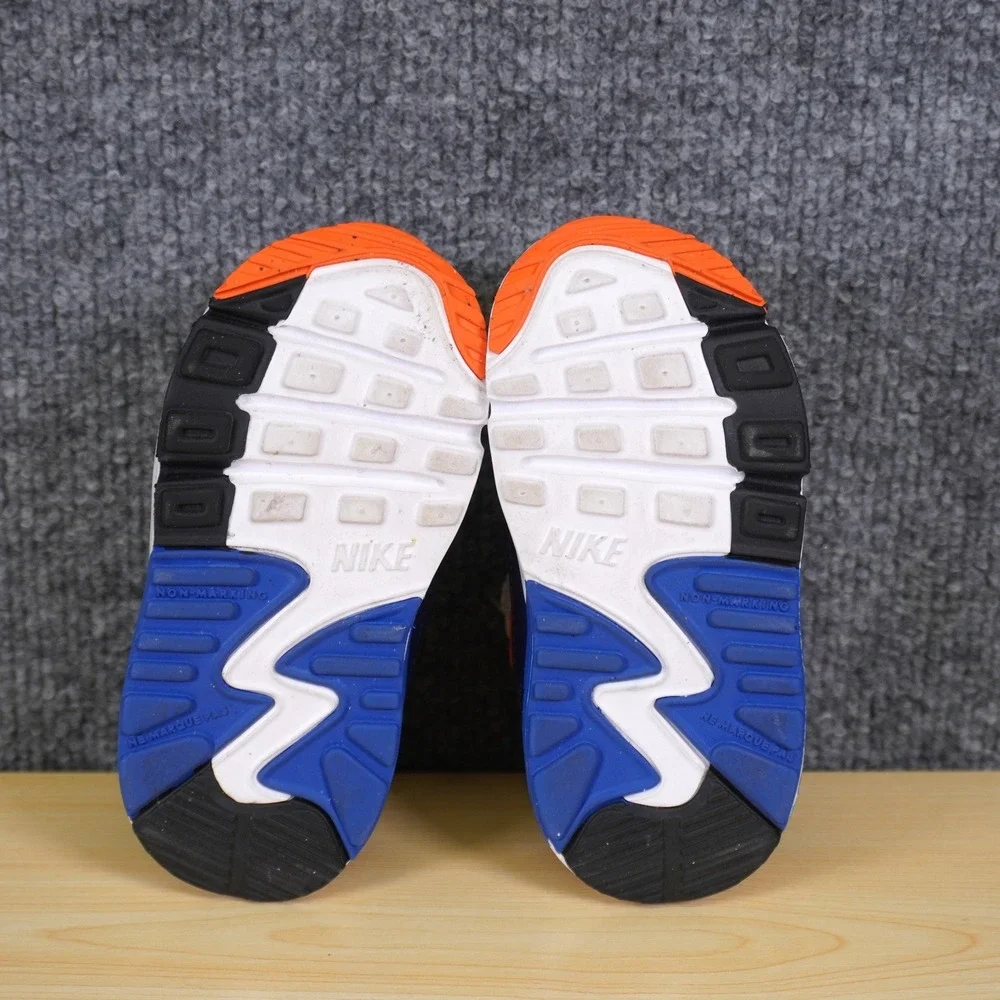 Nike Air Max 90 Toddler 6C White Navy Orange Sneakers CD6868-120 Toddler Shoes
